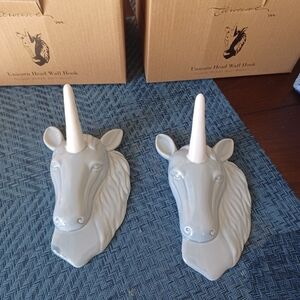 Unicorn head ceramic wall hook by Carousel Michael Rivel Mudjus